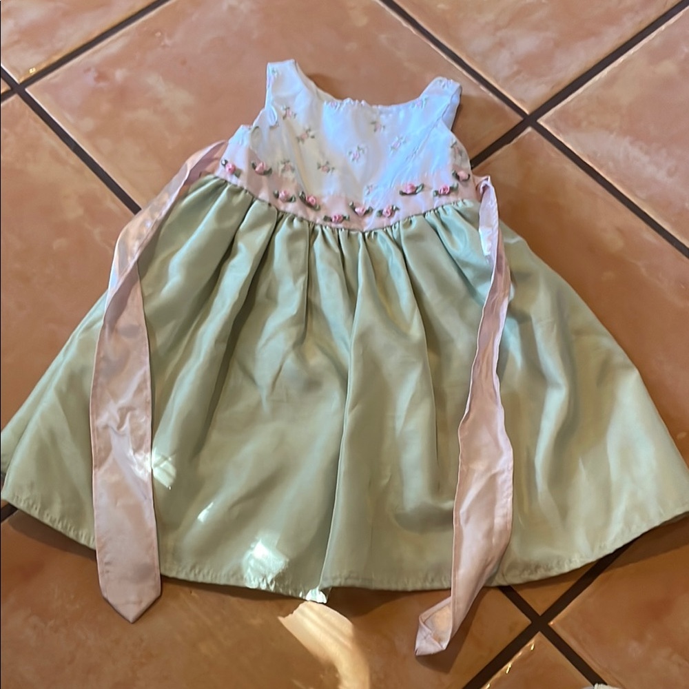 Elegant Mint Green Kids Formal Dress